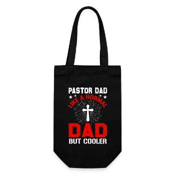 Pastor and Dad Pastor Gifts for Men Fathers Day - Geschenkbeutel für Flaschen - Schwarz - Vorne