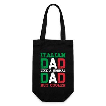 Italian Dad Italy Flag Gifts for Men Father's Day - Geschenkbeutel für Flaschen - Schwarz - Vorne