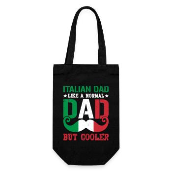 Papa italien Italie drapeau cadeaux pour les hommes fête des pères - Sac à bouteille - noir - Devant