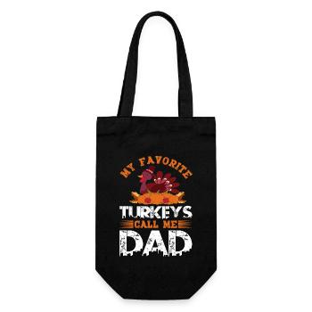 Mes dindes préférées m’appellent papa fête des pères - Sac à bouteille - noir - Devant