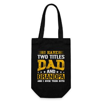 J’ai deux titres papa et grand-père grand-père cadeau - Sac à bouteille - noir - Devant