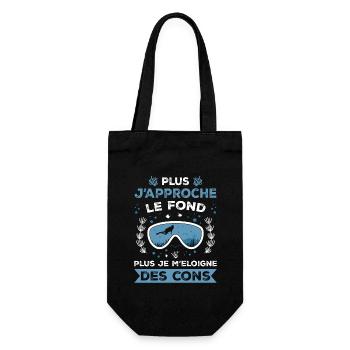 Plus J'approche Le Fond Plus Je M'éloigne Des Cons - Sac à bouteille - noir - Devant