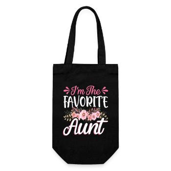 Je suis la tante préférée Annonce de grossesse de bébé - Sac à bouteille - noir - Devant