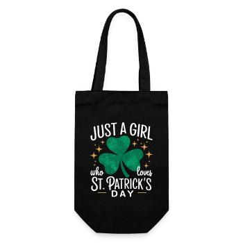 Juste une fille qui aime le trèfle de la Saint-Patrick - Sac à bouteille - noir - Devant