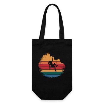 Vintage Bouldering Mountain Rock Climbing Gifts - Geschenkbeutel für Flaschen - Schwarz - Vorne