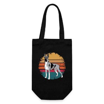 Retro Vintage Greyhound Dog Lover Gifts for Men - Geschenkbeutel für Flaschen - Schwarz - Vorne
