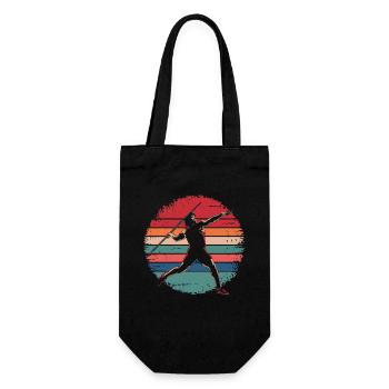 Retro Vintage Javelin Throw Track and Field - Gift Bag for Bottles - black - Front