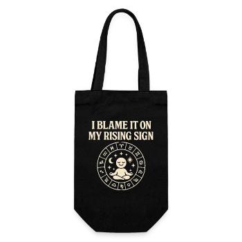 Der Meditationsweg und das astrologische Horoskop - Geschenkbeutel für Flaschen - Schwarz - Vorne
