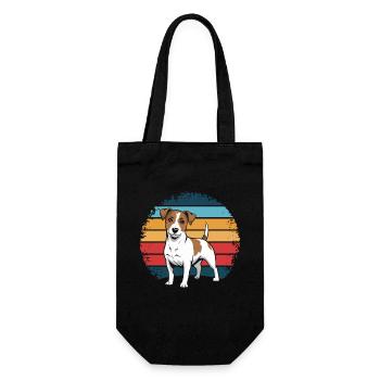 Retro Vintage Jack Russell Terrier Dog Owner Gifts - Geschenkbeutel für Flaschen - Schwarz - Vorne