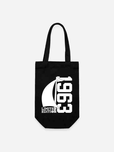 SEGELBOOT 1963 SEGELN 63. GEBURTSTAG SEGLER - Geschenkbeutel für Flaschen - Schwarz