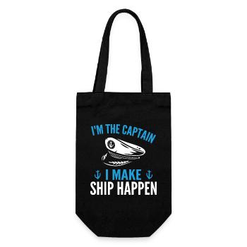 Boat Yacht Sailing Ship Sailing Gift - Gift Bag for Bottles - black - Front