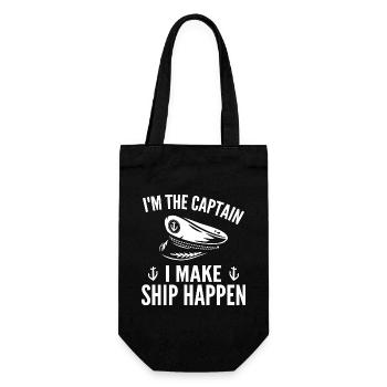 Boat Yacht Sailing Ship Sailing Gift - Gift Bag for Bottles - black - Front