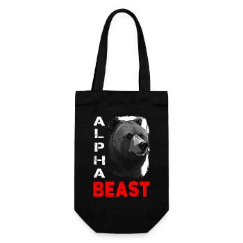 Alpha Animal Fierce Grizzly Bear - Anime Shirt - Gift Bag for Bottles - black - Front