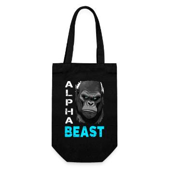 Alpha Animal Powerful Gorilla - Anime Shirt - Geschenkbeutel für Flaschen - Schwarz - Vorne