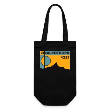 Zinalrothorn Hiking Mountaineering Tour Ascent Souvenir - Gift Bag for Bottles - black - Front