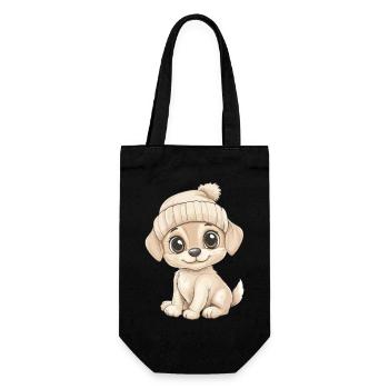 Dog Cute Cute Baby Kids Animal Puppy Cartoon - Gift Bag for Bottles - black - Front