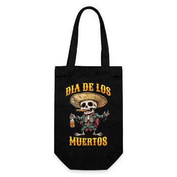 Dia De Los Muertos Skull Skull Tequilla - Gift Bag for Bottles - black - Front