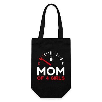 MOM OF 4 GIRLS MOTHER'S DAY - Gift Bag for Bottles - black - Front