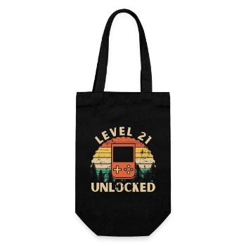 Level 21 Unlocked - Gift Bag for Bottles - black - Front