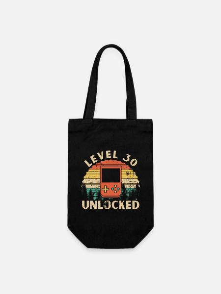 Level 30 Unlocked - Gift Bag for Bottles - black
