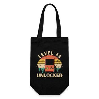 Level 44 Unlocked - Gift Bag for Bottles - black - Front