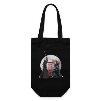 Combat à l’épée de Kendo japonais avec Torii - Sac à bouteille - noir - Devant