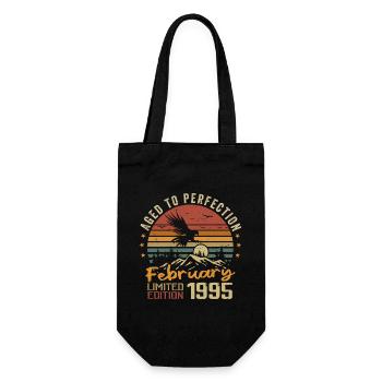 Né en Fevrier 1995 Anniversaire 1995 Février - Sac à bouteille - noir - Devant