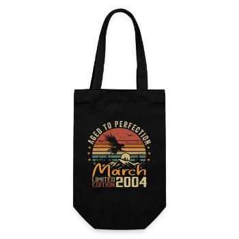 The Legends were born in March 2004 Vintage Retro - Gift Bag for Bottles - black - Front