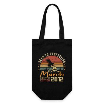 Les Légendes Sont Nées en Mars 2012 Vintage Retro - Sac à bouteille - noir - Devant