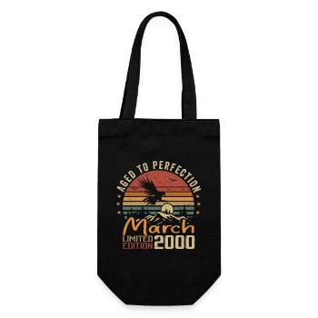 The Legends were born in March 2000 Vintage Retro - Gift Bag for Bottles - black - Front