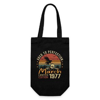 Les Légendes Sont Nées en Mars 1977 Vintage Retro - Sac à bouteille - noir - Devant