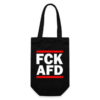 Fck afd - Geschenkbeutel für Flaschen - Schwarz - Vorne