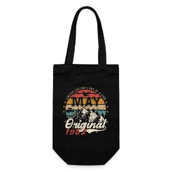 Mai 1952 Original Mai 1952 Geburtstagsgeschenk - Geschenkbeutel für Flaschen - Schwarz - Vorne