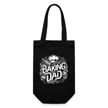 Baking Dad backender Papa unser Vater backt - Geschenkbeutel für Flaschen - Schwarz - Vorne