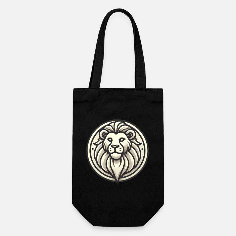 Conception d’insigne de lion stylisé - Sac à bouteille - noir