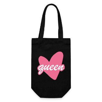 Queen Heart Script Herz Girl - Geschenkbeutel für Flaschen - Schwarz - Vorne