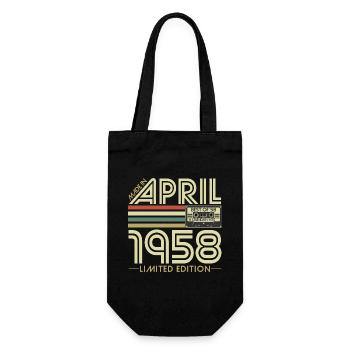 Avril 1958 Naissance Anniversaire Vintage Rétro - Sac à bouteille - noir - Devant