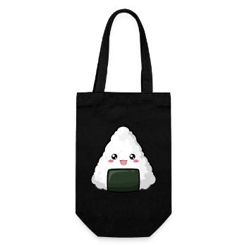 Kawaii Onigiri - Anime Shirt - Gift Bag for Bottles - black - Front