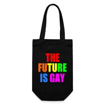 The future is gay - Gift Bag for Bottles - black - Front