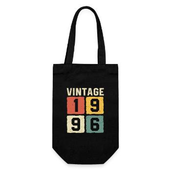 Vintage 1996 Born 1996 - Gift Bag for Bottles - black - Front