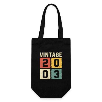 Vintage 2003 Born 2003 - Gift Bag for Bottles - black - Front