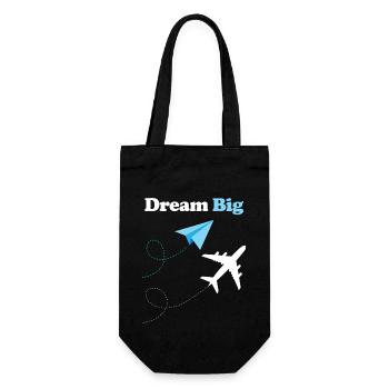 Dream Big Plane - Gift Bag for Bottles - black - Front