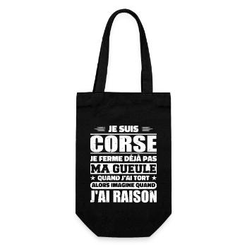 Corsica I don't shut my mouth gift humor - Gift Bag for Bottles - black - Front