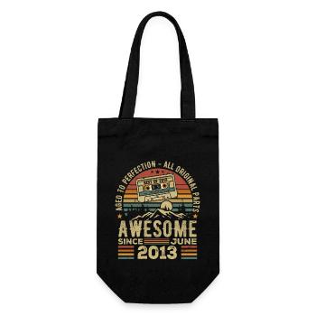 Juin 2013 Vintage Nées En Juin 2013 Anniversaire - Sac à bouteille - noir - Devant