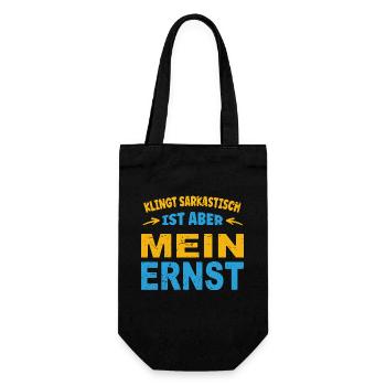 Sounds sarcastic, but I'm serious - Gift Bag for Bottles - black - Front