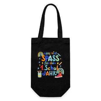 School, First Grade - Gift Bag for Bottles - black - Front