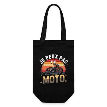 Je peux pas j ai Moto vintage - Sac à bouteille - noir - Devant