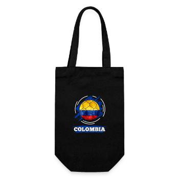 Drapeau du pays de football de la Colombie - Sac à bouteille - noir - Devant