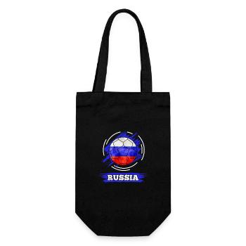 Drapeau du pays de football Russie - Sac à bouteille - noir - Devant