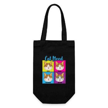 Funny Cat Moods - Gift Bag for Bottles - black - Front